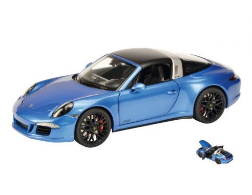 Schuco SH0394 PORSCHE 911 TARGA 4 GTS 2006 SAPHIRE BLUE 1:18 Modellino