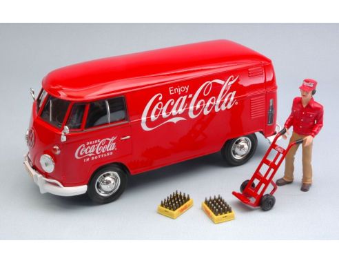 Motorcity Classics MCC424062 VW T1 TRANSPORTER 1963 COCA COLA + FIGURE 1:24 Modellino
