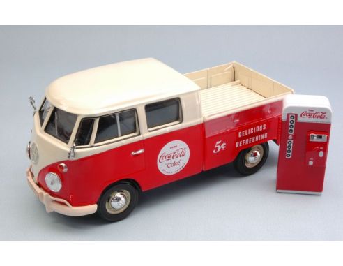 Motorcity Classics MCC424063 VW T1 PICK UP 1963 COCA COLA + VENDING MACHINE 1:24 Modellino