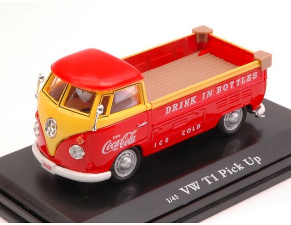 Motorcity Classics MCC442338 VW T1 PICK UP YELLOW & RED 1:43 Modellino