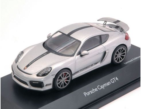Schuco SH7593 PORSCHE CAYMAN GT4 SILVER 1:43 Modellino
