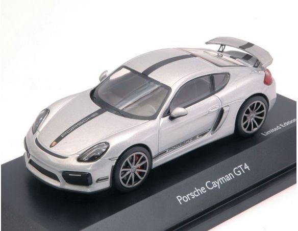 Schuco SH7593 PORSCHE CAYMAN GT4 SILVER 1:43 Modellino