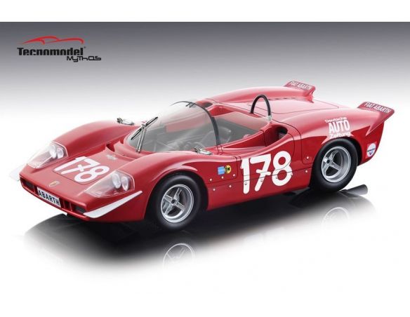 Tecnomodel TMD1858C ABARTH 2000 S N.178 WINNER TARGA FLORIO 1969 BITTER-KELLENERS 1:18 Modellino