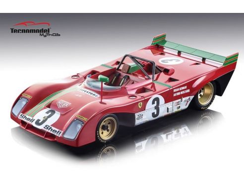 Tecnomodel TMD1862E FERRARI 312 PB N.3 WINNER 1000 KM SPA 1972 REDMAN-MERZARIO 1:18 Modellino
