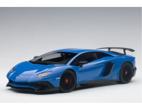 Auto Art / Gateway AA74559 LAMBORGHINI AVENTADOR LP750-4 SV 2015 WITH SV LOGO BLUE 1:18 Modellino