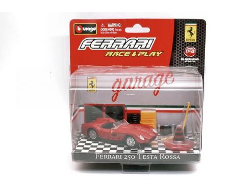Bburago BU31100250TR FERRARI 250 TESTA ROSSA RED IN BLISTER CON ACCESSORI 1:43 Modellino