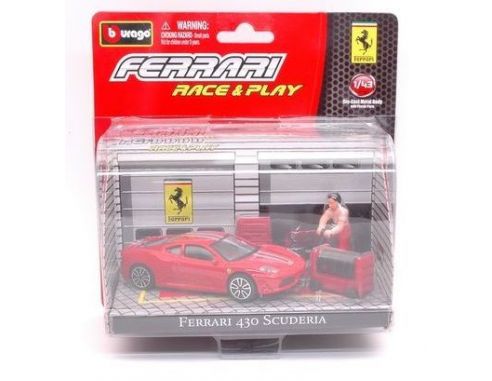 Bburago BU31100430SCR FERRARI 430 SCUDERIA RED IN BLISTER CON ACCESSORI 1:43 Modellino