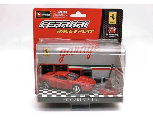 Bburago BU31100512 FERRARI 512 TR RED IN BLISTER CON ACCESSORI 1:43 Modellino