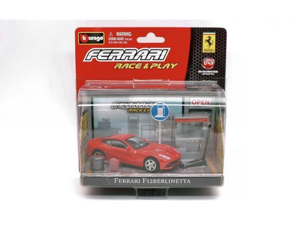 BBURAGO BU31100F12 FERRARI F12 BERLINETTA RED IN BLISTER CON ACCESSORI 1:43 Modellino