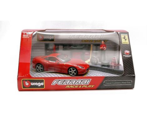Bburago BU44020CALHT FERRARI CALIFORNIA HARD TOP RED IN SCAT.C/ACCESSORI 1:32 Modellino