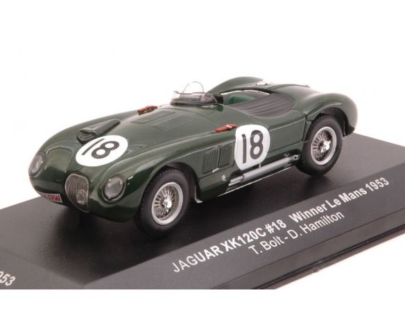 Ixo model LM1953 JAGUAR XK 120 C N.18 WINNER LM 1953 BOLT/HAMILTON RE-EDITION 1:43 Modellino