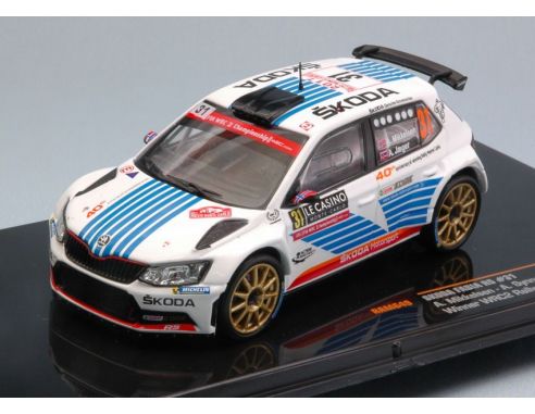 Ixo model RAM649 SKODA FABIA R5 N.31 7th MONTE CARLO A.MIKKELSEN-A.JAEGER 1:43 Modellino