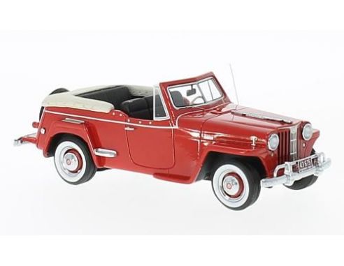 Neo Scale Models NEO47065 WILLYS JEEPSTER RED 1948 1:43 Modellino