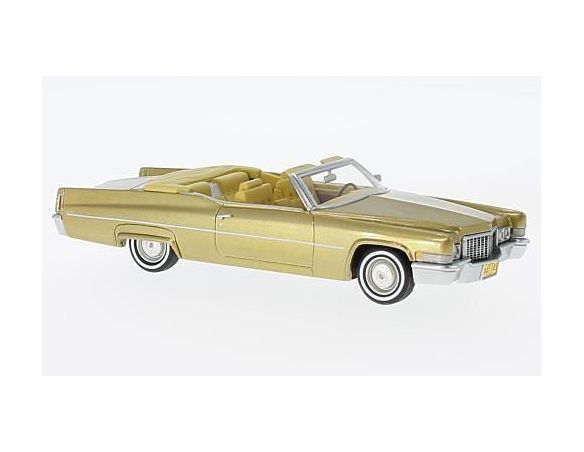 Neo Scale Models NEO47145 CADILLAC DE VILLE CONVERTIBLE GOLD 1970 1:43 Modellino
