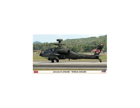 HASEGAWA 09938 AH-64A/D WORLD APACHE 1:48 Kit Modellino
