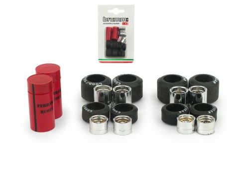 Brumm BMF094 SET PNEUMATICI SLICK CON CERCHI ANT.+ POST. Modellino