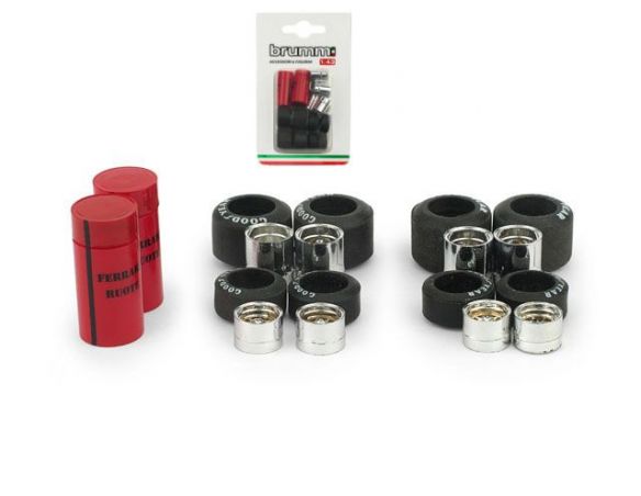 Brumm BMF094 SET PNEUMATICI SLICK CON CERCHI ANT.+ POST. Modellino