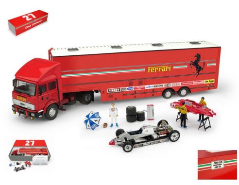 Brumm BMTS05P TRANSPORTER SET FIAT IVECO S.MARINO GP 1982+126 C2 N.27 APR.LIM.50 1:43 Modellino