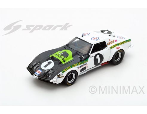 Spark Model S5073 CHEVROLET CORVETTE C3 N.1 ACCIDENT LM 1970 J.BOURDON-J.C.AUBRIET 1:43 Modellino