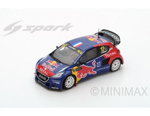 Spark Model S5195 PEUGEOT 208 N.17 WINNER WRX GERMANY 2015 DAVY JEANNEY 1:43 Modellino