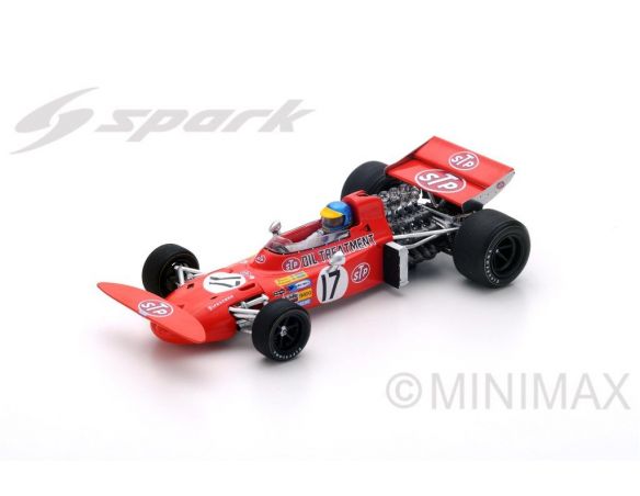 Spark Model S5360 MARCH 711 RONNIE PETERSON 1971 N.17 2nd MONACO GP 1:43 Modellino