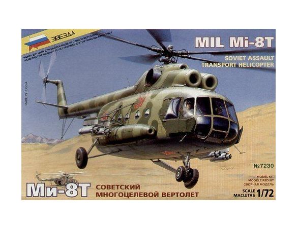 Zvezda 7230 Elicottero Mil Mi-8T Hip-C Soviet 1:72 Kit Modellino