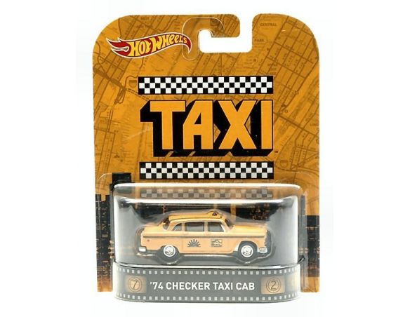 Hot Wheels HWCFR35 CHECKER TAXI CAB 1974 TAXI 1:64 Modellino