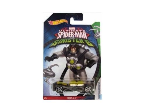 Hot Wheels HWCMJ79W WHAT-4-2 SPIDERMAN VS SINISTER 6 1:64 Modellino