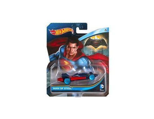 Hot Wheels HWDKJ79 MAN OF STEEL CAR BATMAN V SUPERMAN DC COMICS 1:64 Modellino