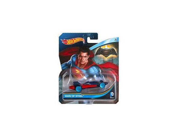 Hot Wheels HWDKJ79 MAN OF STEEL CAR BATMAN V SUPERMAN DC COMICS 1:64 Modellino