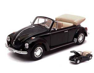 Welly WE22091BK VW BEETLE CABRIO 1960 BLACK 1:24 Modellino
