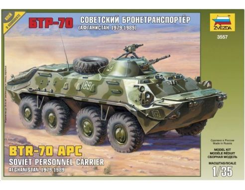 Zvezda 3557 BTR-70 APC SOVIET PERSONNEL CARRIER KIT 1:35 Modellino