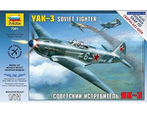 Zvezda 7301 YAK-3 SOVIET FIGHTER KIT 1:72 Modellino