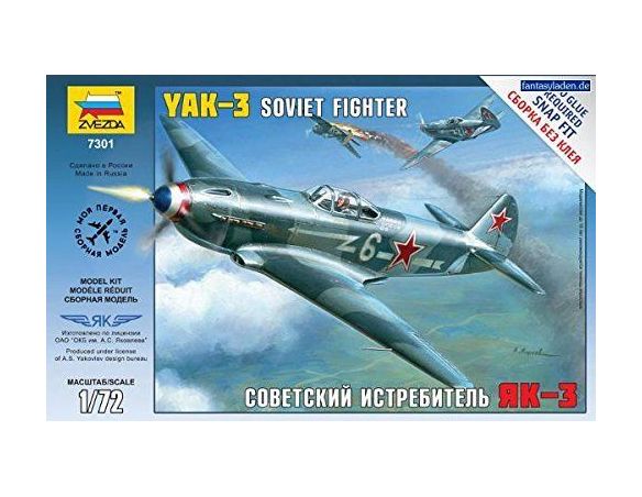 Zvezda 7301 YAK-3 SOVIET FIGHTER KIT 1:72 Modellino