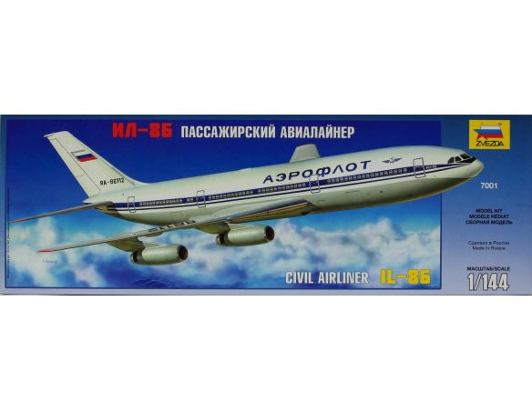 Zvezda 7001 CIVIL AIRLINER IL-86 KIT 1:144 Modellino