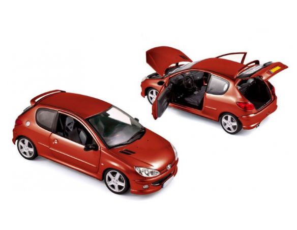 Norev NV184823 PEUGEOT 206 RC 2003 RED 1:18 Modellino