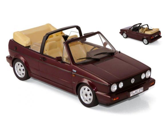Norev NV188403 VW GOLF CABRIOLET CLASSIC LINE 1992 AMARANT 1:18 Modellino