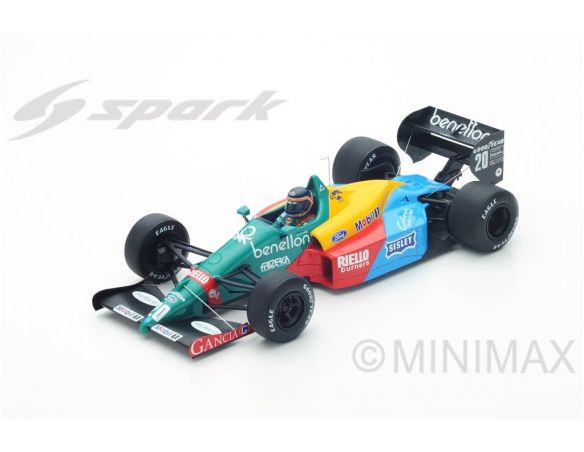 Spark Model S18222 BENETTON B188 T.BOUTSEN 1988 N.20 3rd CANADIAN GP 1:18 Modellino