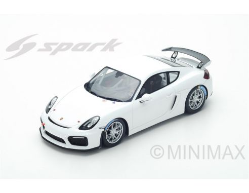 Spark Model S18260 PORSCHE CAYMAN GT4 CLUBSPORT 2017 WHITE 1:18 Modellino