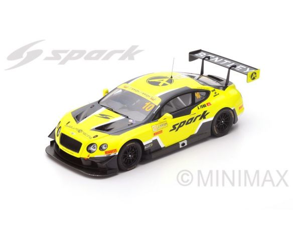 Spark Model S18SA008 BENTLEY CONTINENTAL GT3 N.10 5th MACAU GT WORLD CUP 2016 A-FONG 1:18 Modellino