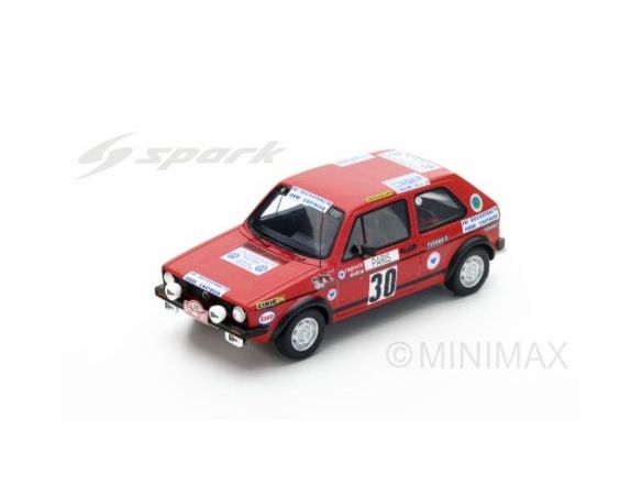 Spark Model S3208 VW GOLF GTI N.30 18th MONTE CARLO 1977 J.RAGNOTTI-J.M.ANDRIE' 1:43 Modellino