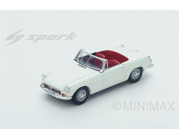 Spark Model S4139 MG B CONVERTIBLE 1966 WHITE 1:43 Modellino