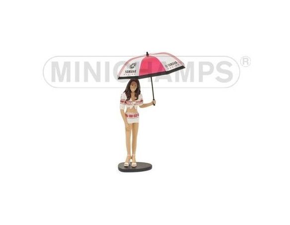 Minichamps PM312050001 OMBRELLINA YAMAHA GRID GIRL V.ROSSI VALENCIA 2005 1:12 Modellino