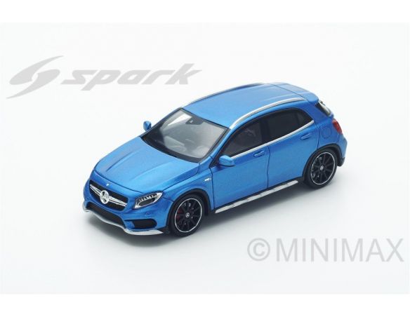 Spark Model S4912 MERCEDES GLA 45 AMG 2015 BLUE 1:43 Modellino