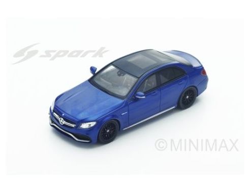 Spark Model S4913 MERCEDES AMG C 63S 2016 BLUE 1:43 Modellino