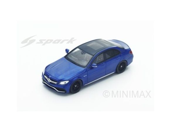 Spark Model S4913 MERCEDES AMG C 63S 2016 BLUE 1:43 Modellino