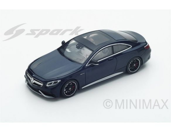 Spark Model S4918 MERCEDES AMG S 63 COUPE' 2016 BLUE 1:43 Modellino