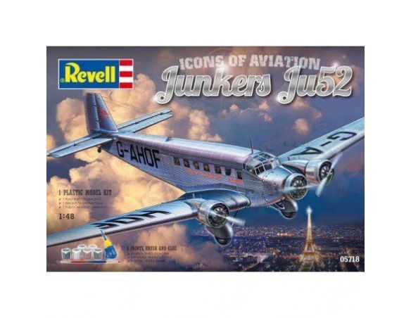 Revell 05718 Junkers Ju 52 Icons of Aviation KIT 1:48 Kit Modellismo