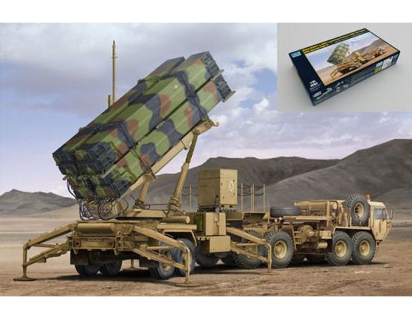 Trumpeter TP1037 PATRIOT SAM SYSTEM M983 HEMITT & M901 LAUNCHING STATION KIT 1:35 Modellino