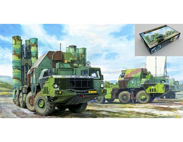 Trumpeter TP1038 SURFACE-TO-AIR MISSILE SYSTEM 48N6E + 5P85S TEL S-300 PMU SA-10 KIT 1:35 Modellino